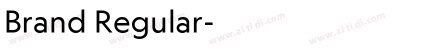 Brand Regular字体转换